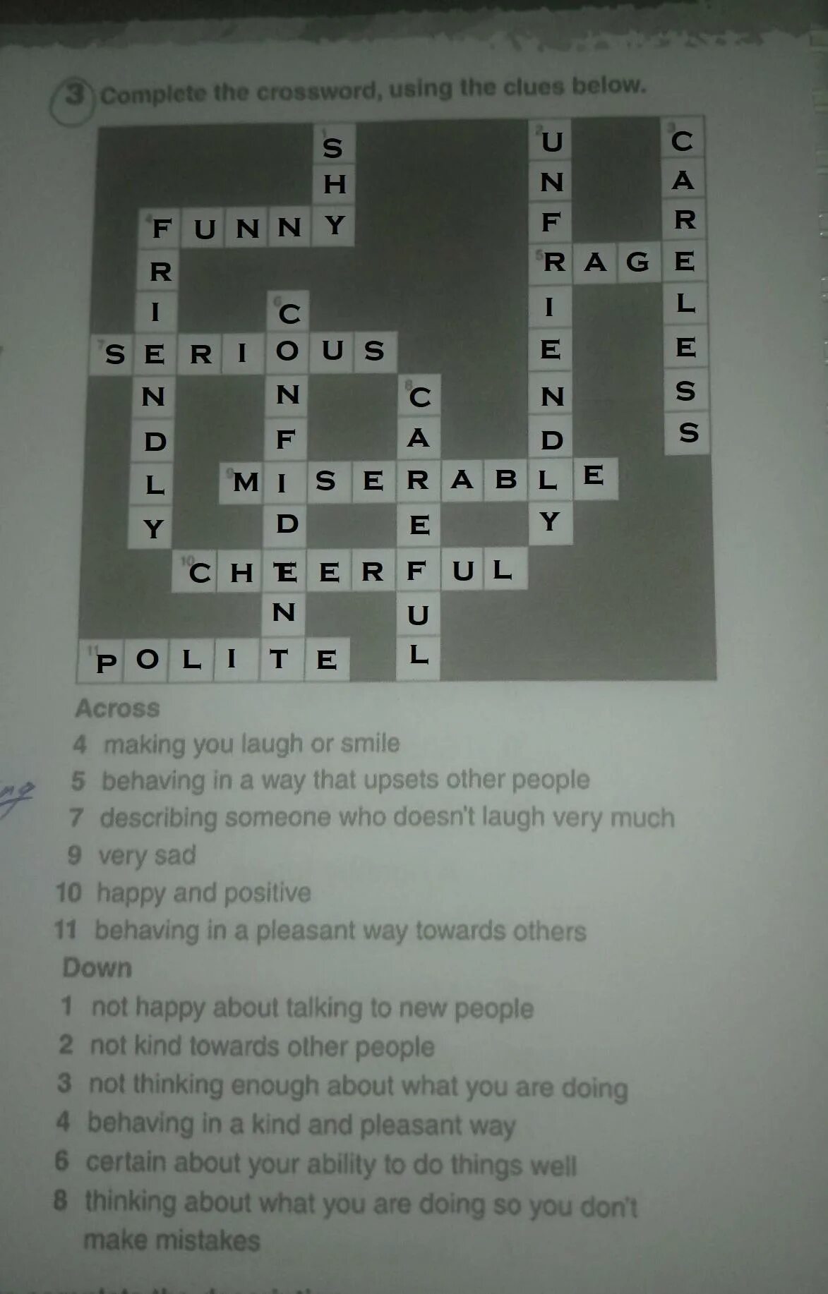 Use the clues to complete the crossword. Complete the crossword using the clues below ответы. Complete the crossword using the clues below. Self check 2 read the clues and complete the crossword. Complete the crossword using the clues below across 4 making you laugh or smile.