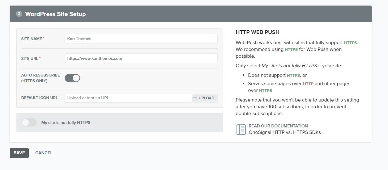 Wordpress сообщение