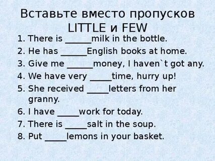 Tasks with much many some