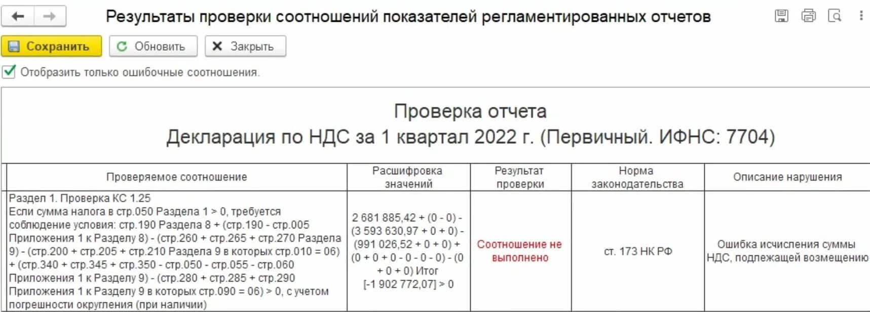 Ошибка по ндс код 2. Ошибка по ндс код 2
