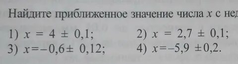 Найдите избыток приближенного значения
