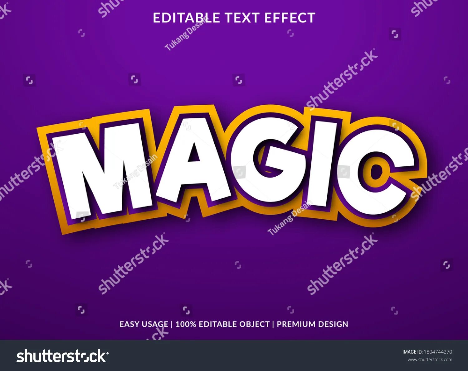 Magic text. Magic text Effect. Magic text vector. Magic text Design.