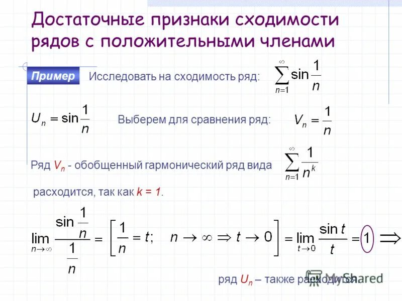 Признак сходимости гармонического ряда. Сходимость рядов (n+2)/(3n+1). Признак сравнения сходимости. Признак сходимости ряда 2^n. Признак сравнения примеры