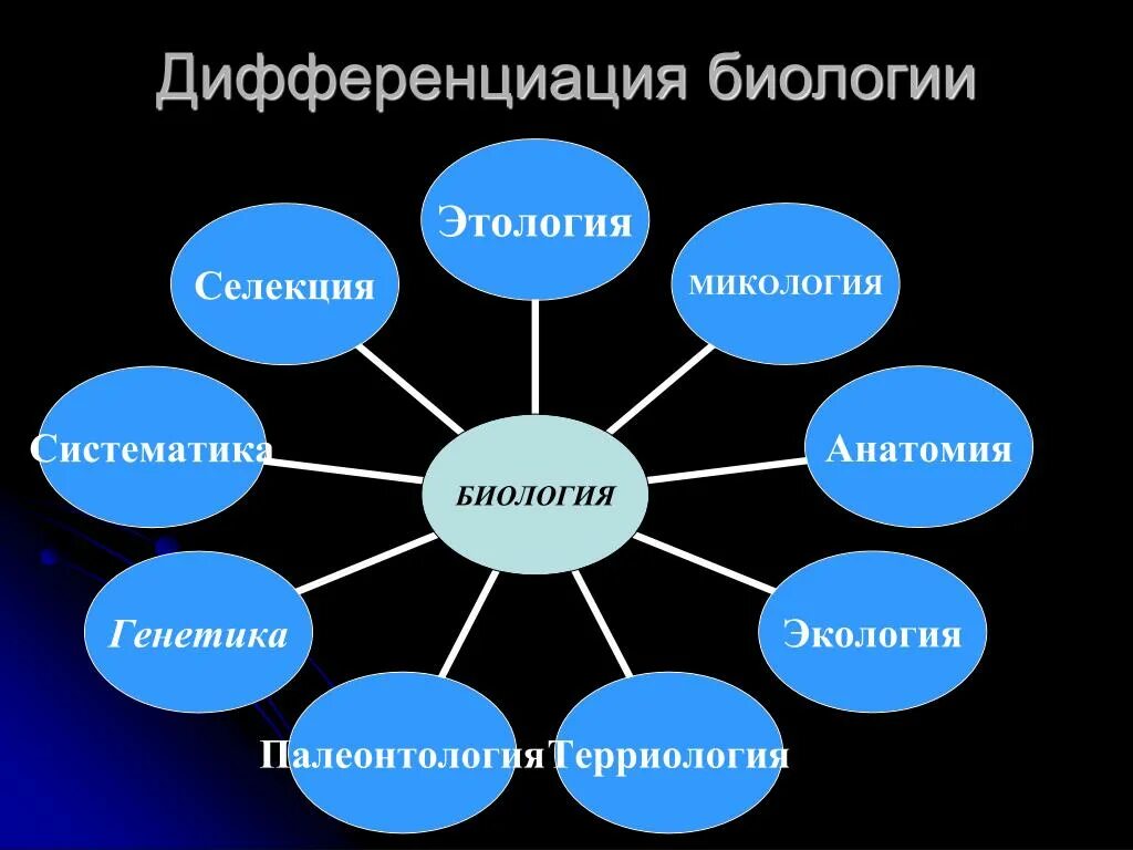 Науки биологии. Этология это наука биология. Связь биологии с другими науками. Дифференциация наук.