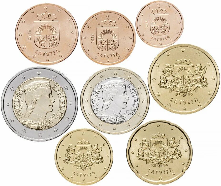 Сколько монет евро. Монеты евро Латвии. Коалиционные монеты евры. Коллекционные монеты евро. Набор евро монет.