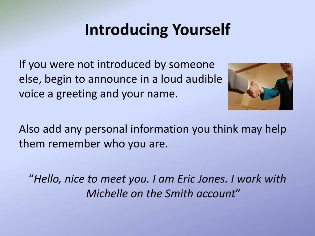 Introduce yourself