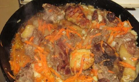 Утка тушеная с картошкой