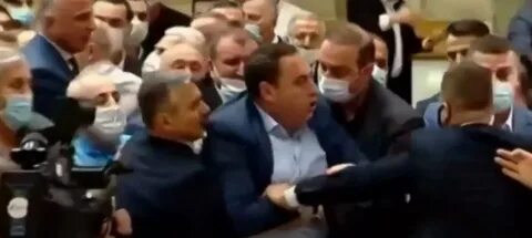 Драка в грузинском парламенте