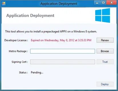 Required install application using installer