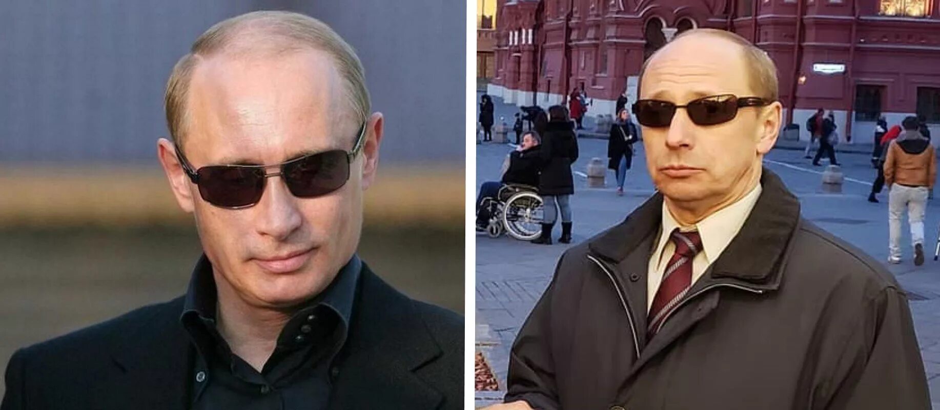 Сравнить фото. Двойники Путина. Двойник Путина на красной площади. Разный Путин. Путин на красной площади двойник.