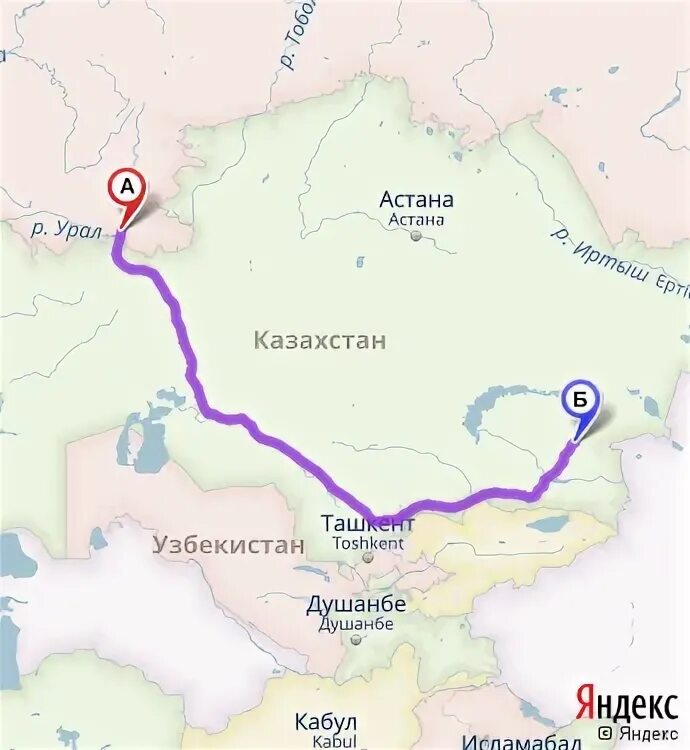 Сколько от омска до казахстана