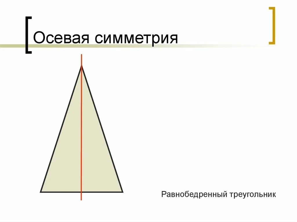 Треугольники симметричные относительно оси