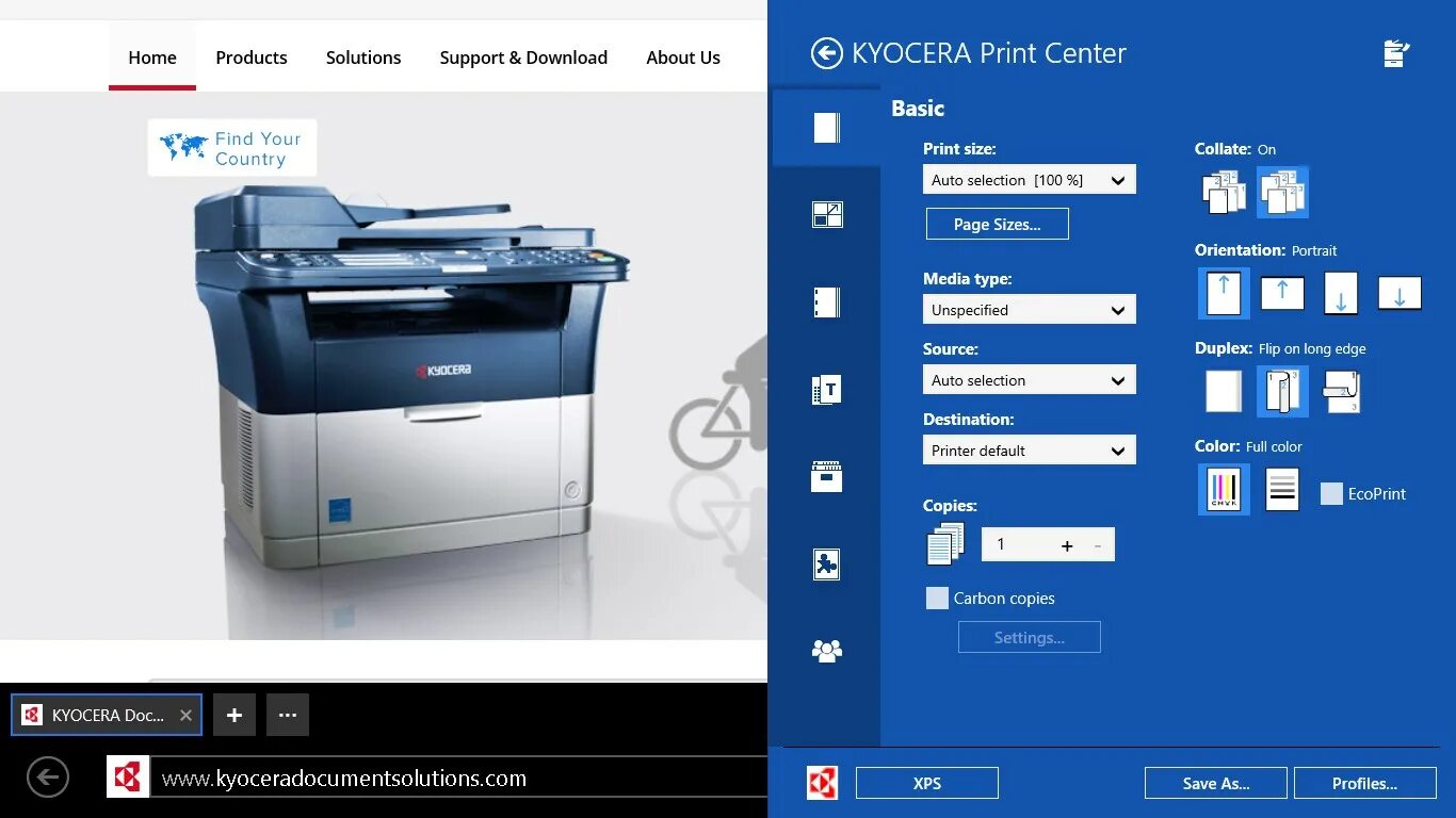 Kyocera Print Center Windows 10 русская версия. Kyocera Print Center русификатор. Kyocera Printer Center программное обеспечение. Kyocera 325 цветное сканирование. Kyocera двухсторонняя печать