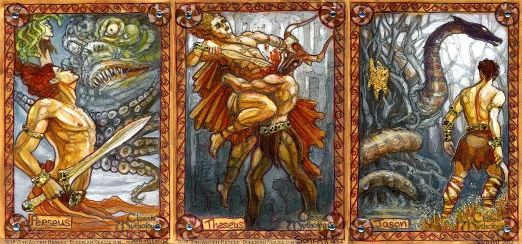Икар и минотавр. Астерий минотавр hades. шестирукие великаны ясон. астерий мифология. тесей мифология.