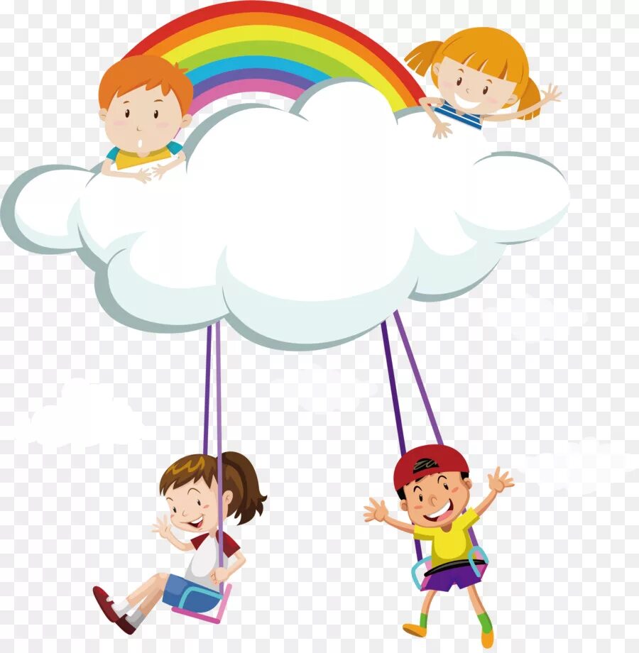 Облачка год семьи. Радуга для детей. Облачко для детей. Радуга с облаками для детей. Дети на радуге вектор.