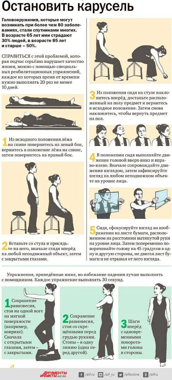 Головокружение лежа при повороте головы