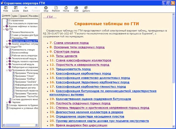 Электронный справочник пример. Справочник оператора станции ГТИ электронный. Таблица ГТИ. ГТИ контроль. Разыскать справочник