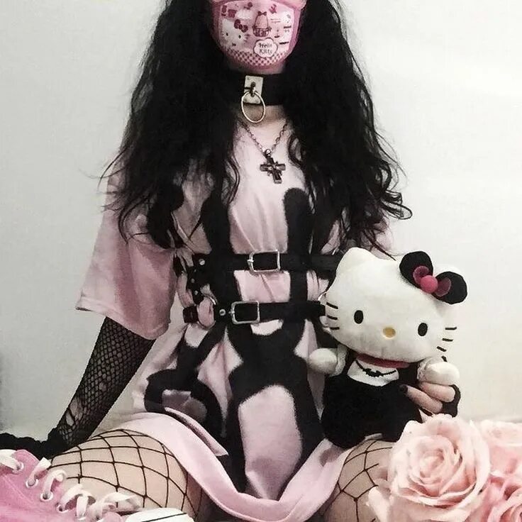 Goth kitty. Pastel goth стиль. стиль pastel goth kawaii. эстетика pastel goth. goth грандж 2025.
