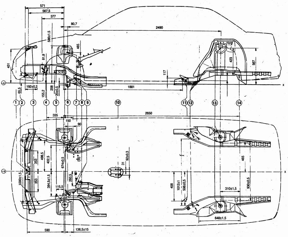 Геометрия кузова ВАЗ 2110. ВАЗ 2110 чертеж кузова. Контрольные точки кузова ВАЗ 2110. Контрольные точки моторного отсека ВАЗ 2110. Чертежи лонжеронов