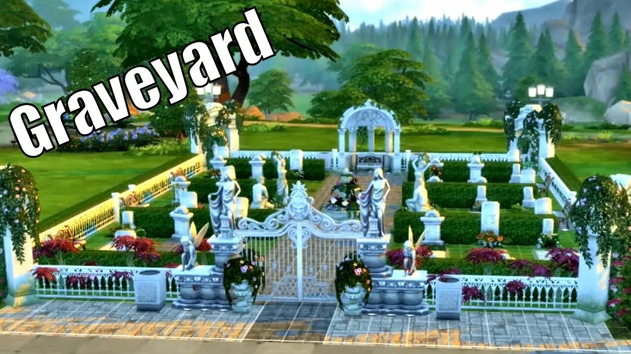 SIMS 4 Graveyard. Кладбище симс 4 лот. Симс 4 кладбище постройка. Симс 4 кладбище участок.