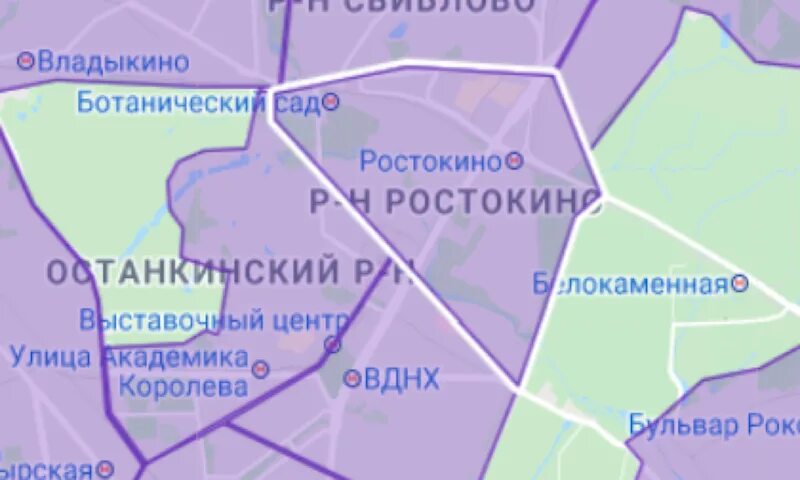 Границы Останкинского района. Ростокино границы района. Район Останкино. Район Останкино на карте Москвы.