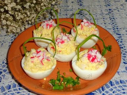 Начинка для яиц с крабовыми палочками