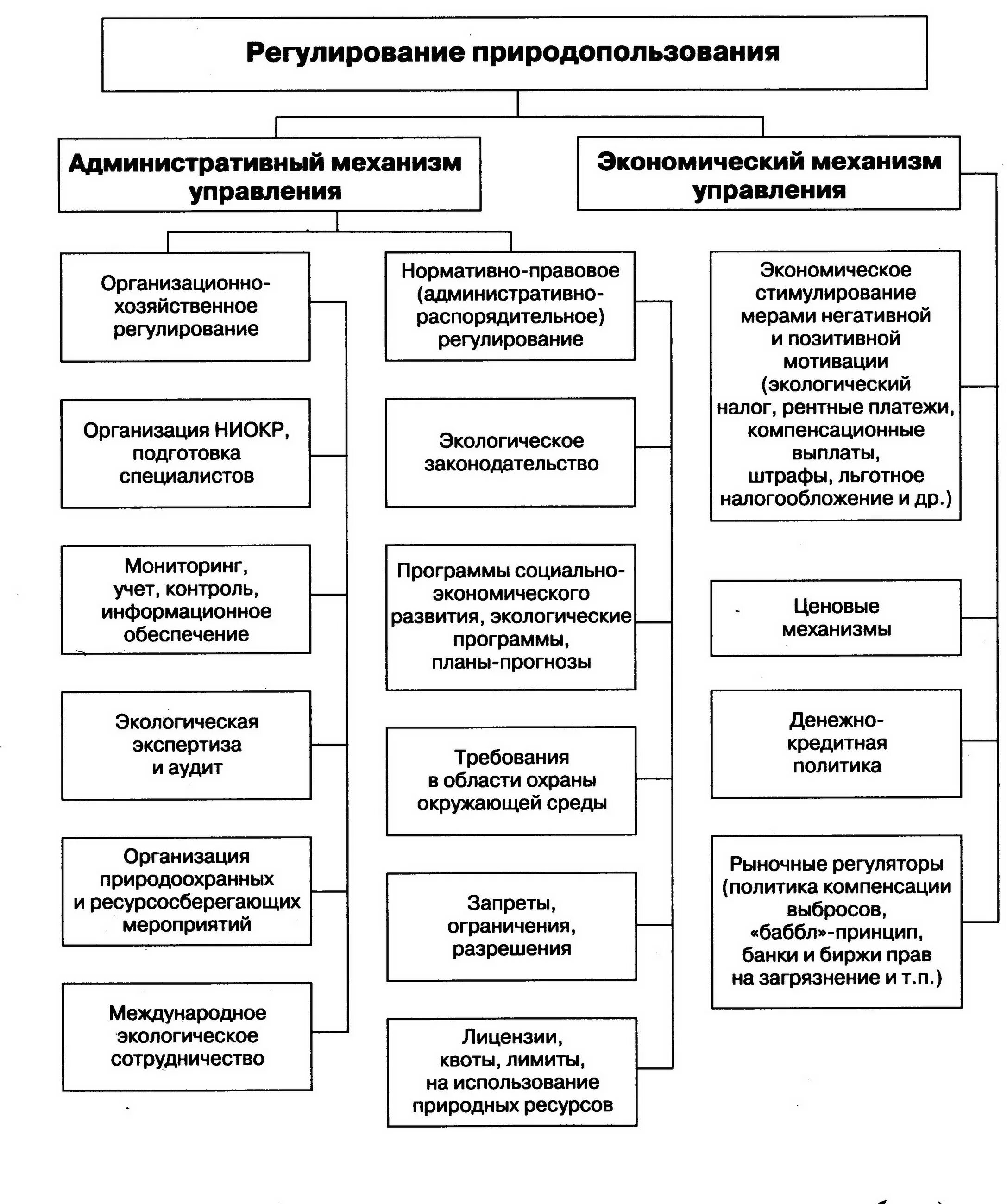 Схема экономический механизм управления природопользованием. Методы государственного регулирования природопользования в РФ. Схема государственное управление природопользованием. Управление в области охраны окружающей среды схема.