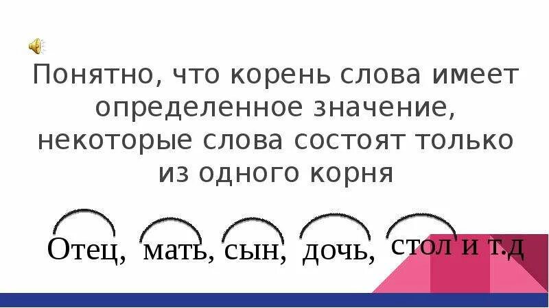 Значение определяется корнем слова