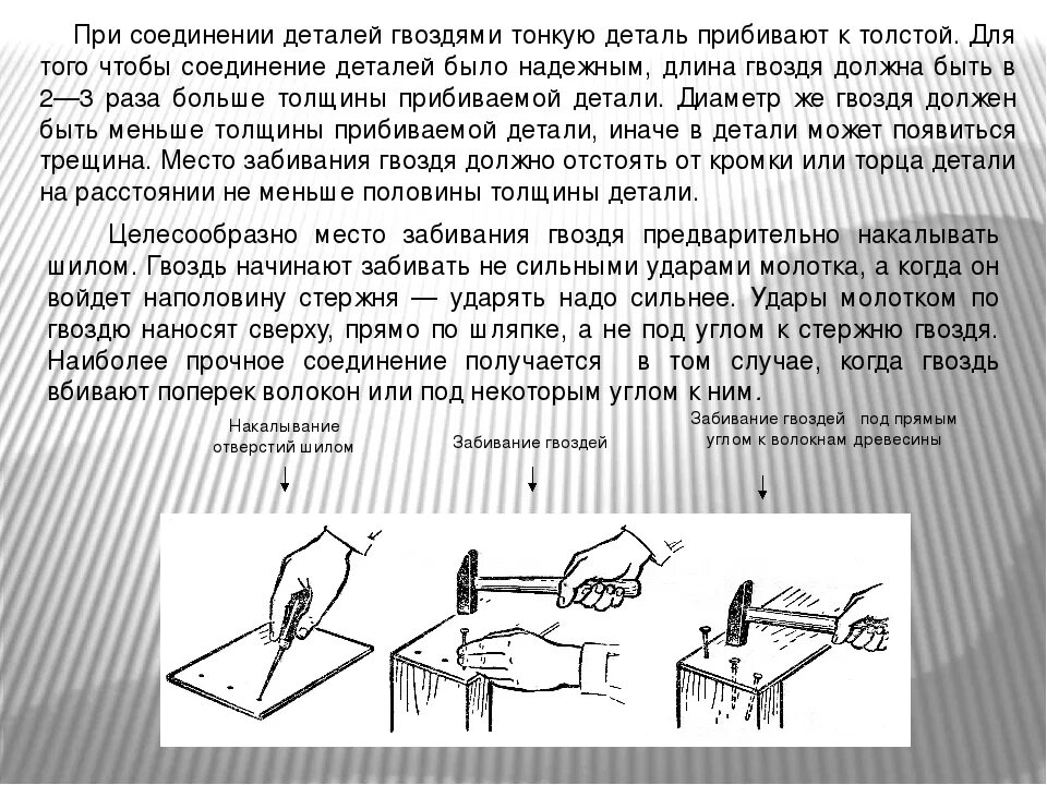 Крепче не было б гвоздей. Соединение деталей гвоздями. Технология соединение деталей гвоздями. Соединение деталей из древесины с помощью гвоздей. Соединение гвоздями древесины.