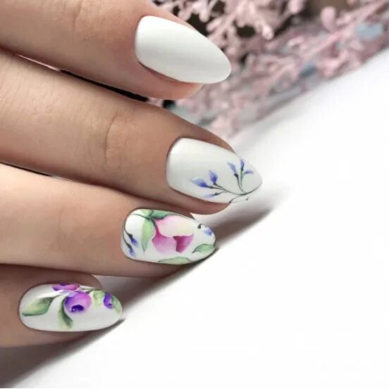 Маникюр дизайн 2024 фото весна Pin by lyra on nails inspiration Classy gel nails, Blush nails, Purple nails