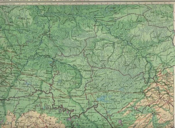Топографическая карта сибири