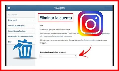 Cómo eliminar una cuenta de instagram en 2021 2022.