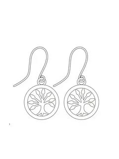Серьги рисунок