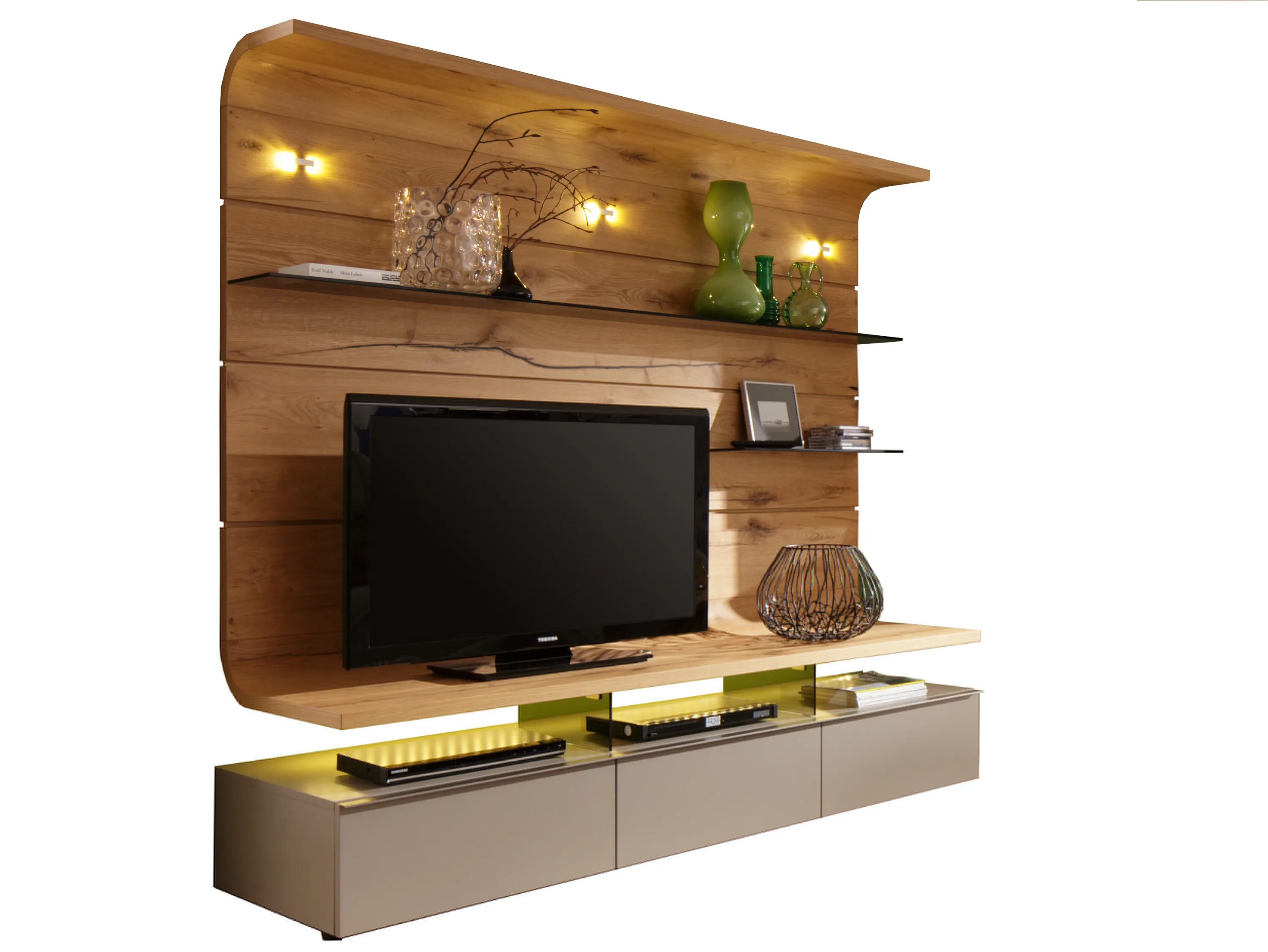 Гостиная GWINNER partout 002. TV Wall Unit. Мебель на немецком. Немецкая гостиная. Unit tv