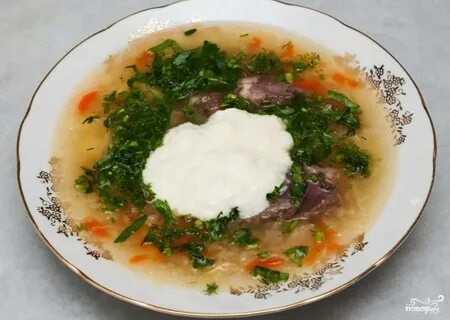 Суп свиной с капустой