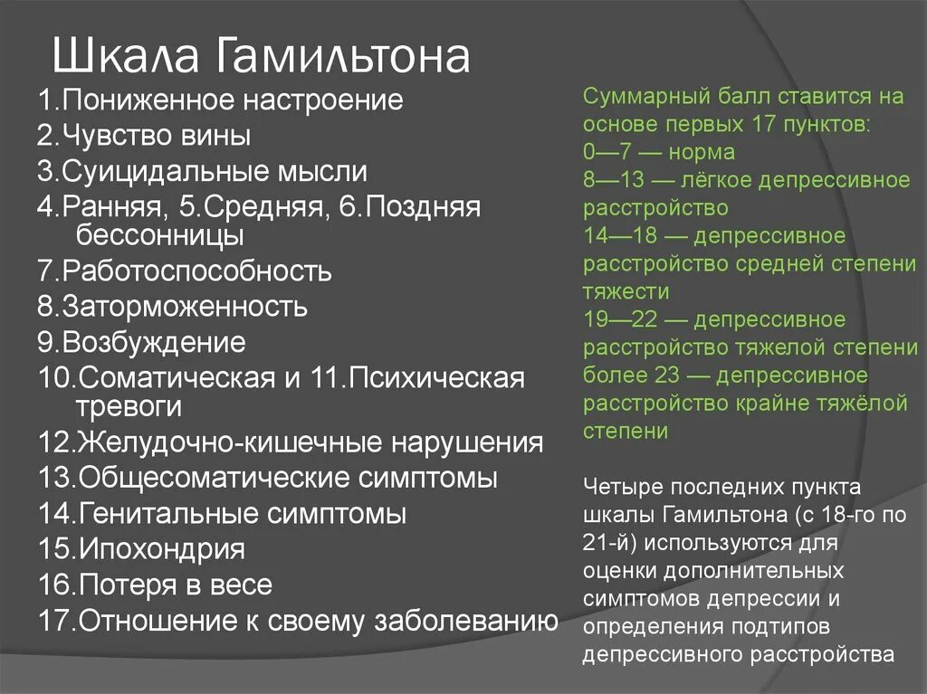 1 шкала тест. Шкала депрессии Гамильтона. Шкала тревоги га льтона. Шкала оценки депрессии. Шкала Гамильтона для оценки депрессии и тревоги.