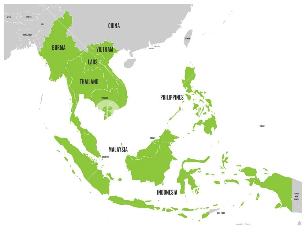 Асеан на карте. АСЕАН на контурной карте. АСЕАН Союз на карте.