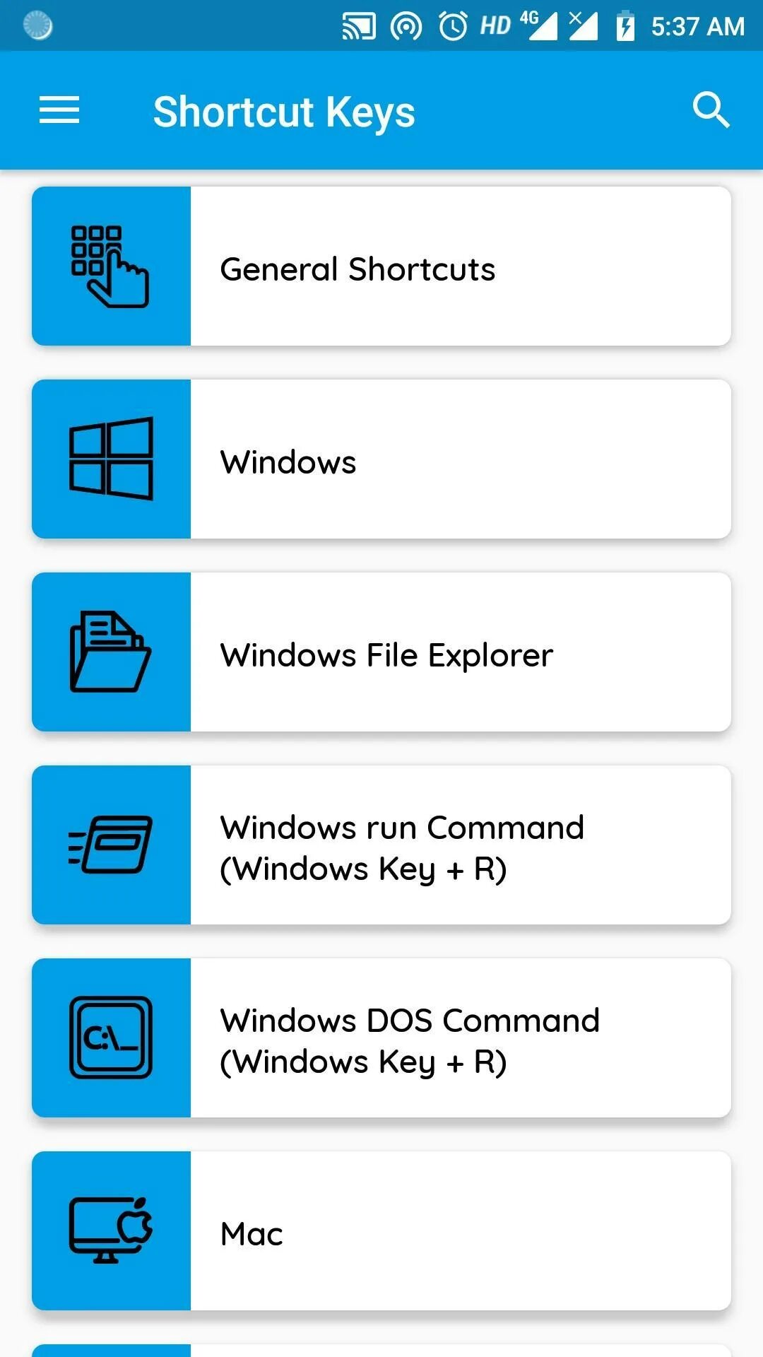 Shortcuts андроид