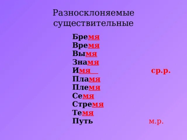 Разносклоняемые существительные. Разносклоняемые существительны. Разносклоняемые существительные это существительные. Примеры разносклоняемых существительных. Русский язык разносклоняемые и несклоняемые существительные