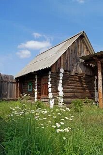 Летом деревне баня