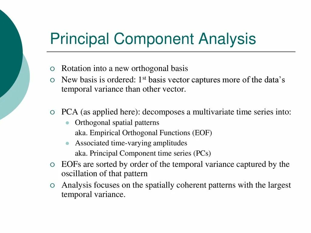 Principal component analysis. Principal component analysis