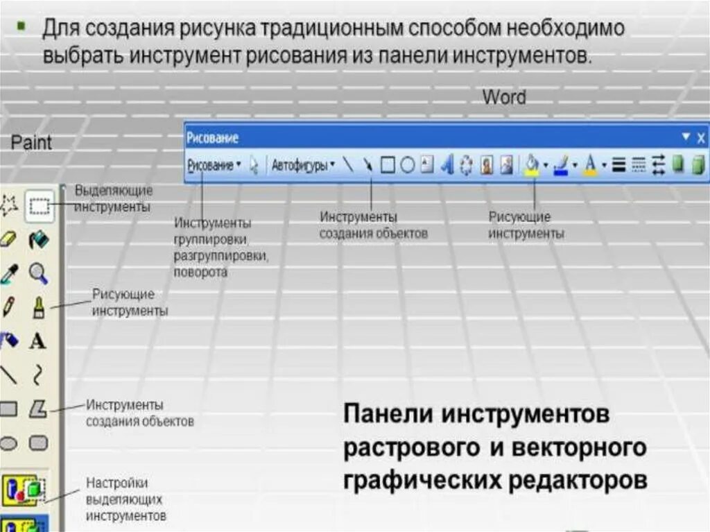 Векторные графические редакторы. Инструменты для создания векторной графики. Панель инструментов графического векторного редактора. Интерфейс графических редакторов и функции. Основные операции возможные в графическом редакторе