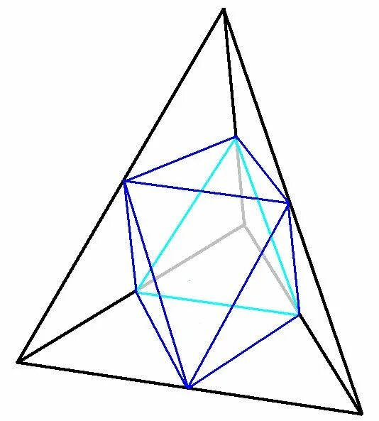 Пирамида октаэдр. Октаэдр вписанный в тетраэдр. Тетраэдрическая пирамида. Октаэдр внутри тетраэдра.