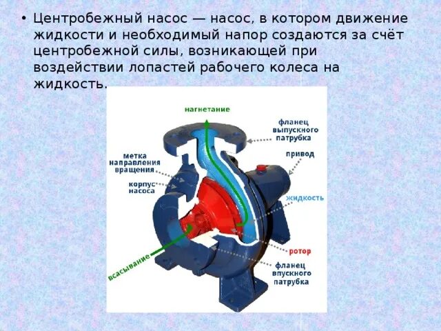 Насос движения воды. Движение жидкости в центробежном насосе. Центробежный насос для жидкостей. Напор центробежного насоса. Движение жидкости в рабочем колесе центробежного насоса.