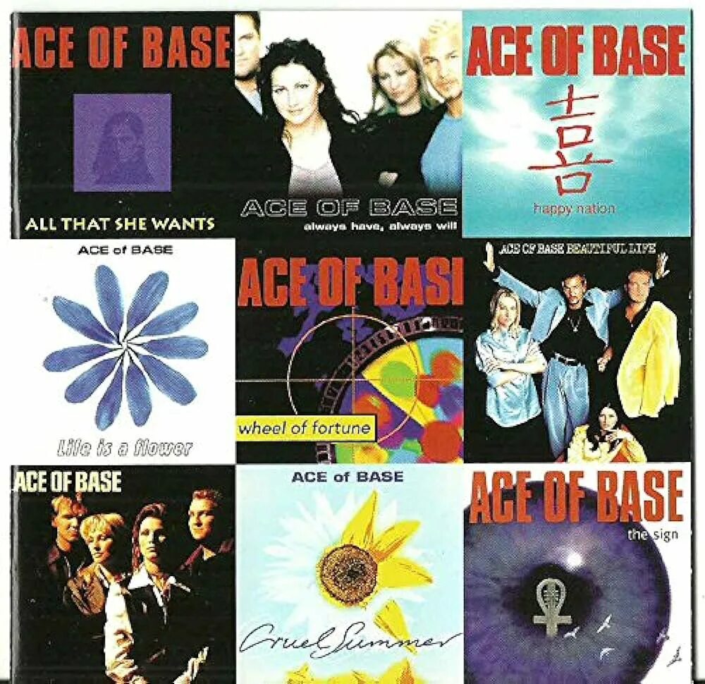 Wheel of fortune ace of base remix. Ace of Base Singles of the 90s. Ace of Base 1999. Ace of Base Постер 90-х. Ace of Base обложки альбомов.