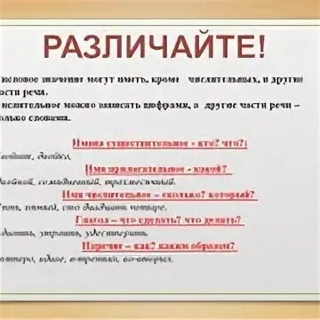 Как отличить имена. Как отличить числительное от других частей речи. Как отличить имена числительные. Как отличить имена числительные от других частей речи. Части речи имеющие числовое значение.