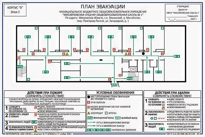 Время эвакуации школы