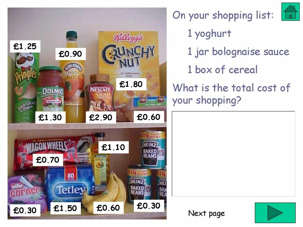 Shop product list. Shopping list. shop list. shopping list with prices. shop with prices.