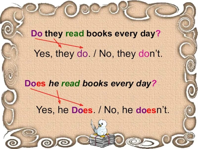 They do does. Yes they do или does. What do they do английский язык презентация. Does they или do they. I read books every day