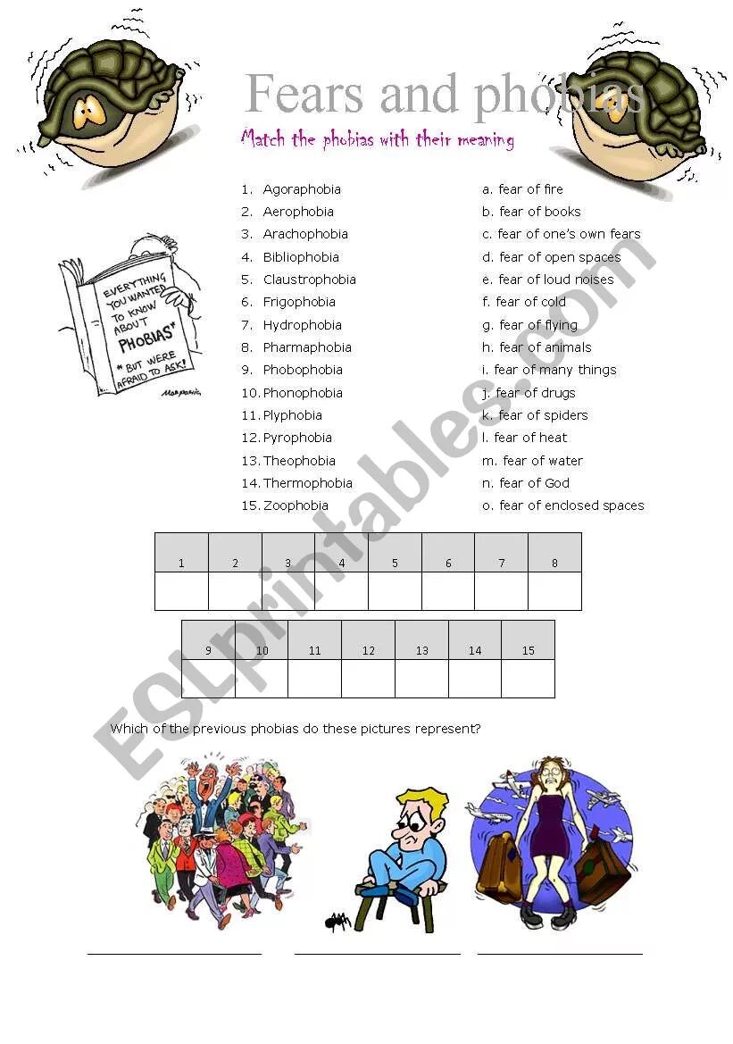 Fears and phobias worksheets. Fears and phobias speaking. Phobias vocabulary. Fears vocabulary. List of phobias.
